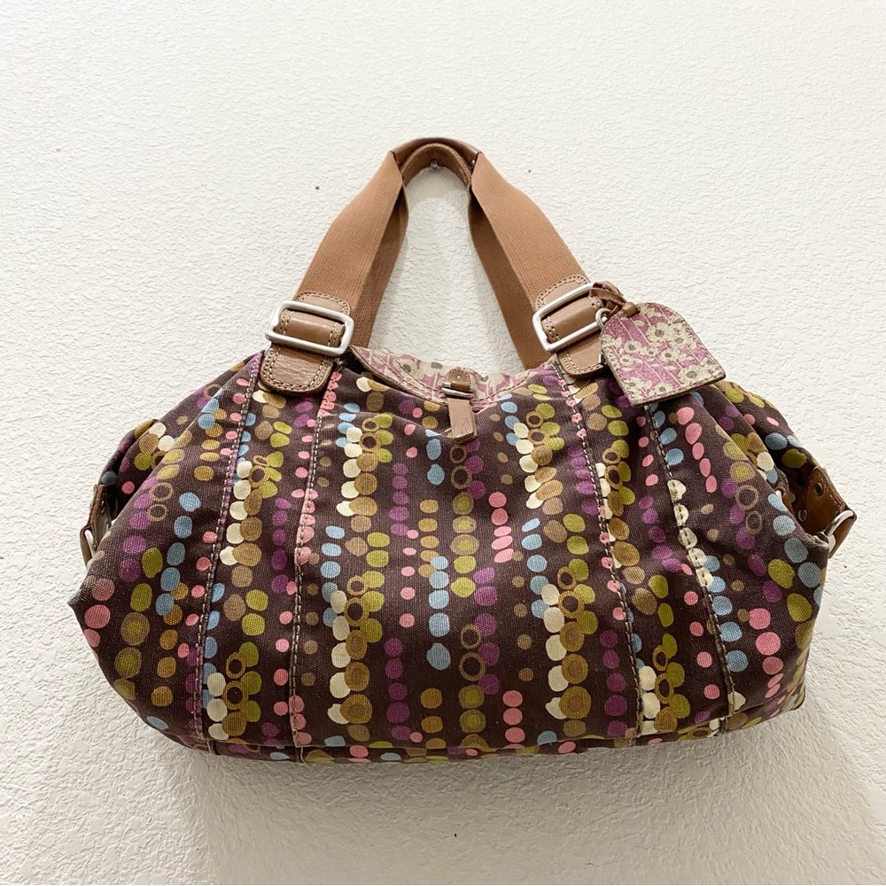 Fossil Multicolored Polka Dot Bubble Canvas Print… - image 4